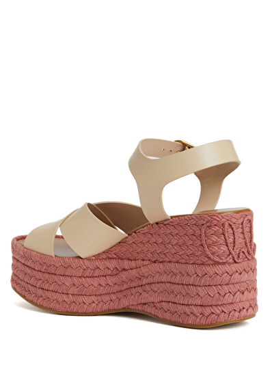 Bej Kadın Deri Espadril - Görsel 4