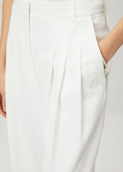 Beymen Club Kırık Beyaz Pileli Pantolon - 7