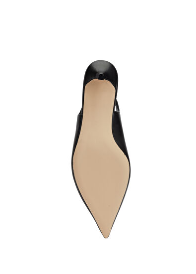 Beymen Club Siyah Deri Topuklu Ayakkabı - 5