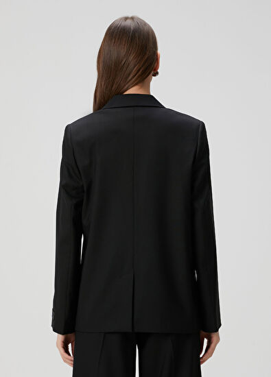 Kenzo Siyah İpek Blazer - 4