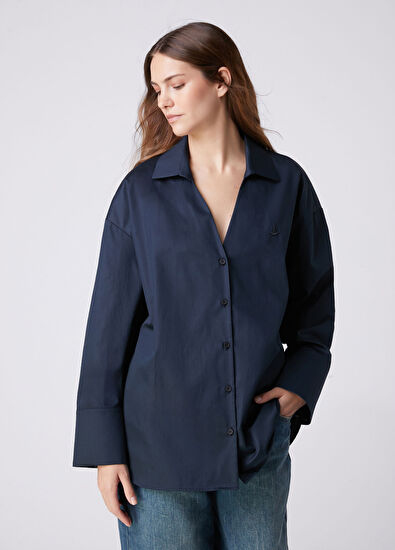 Beymen Club Petrol Logo Basic Shirt - 5