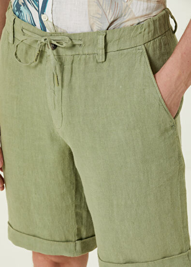 Beymen Club Regular Fit Çağla Keten Şort - 4