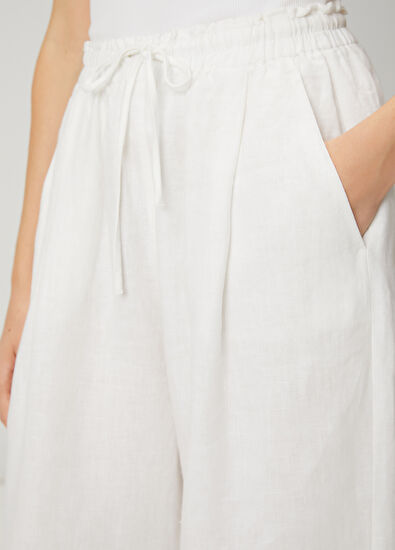 Beymen Club Kırık Beyaz Keten Pantolon - 5