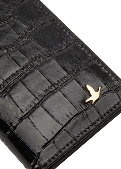 Beymen Club Siyah Krokodil Dokulu Kadın Deri Cüzdan - 5