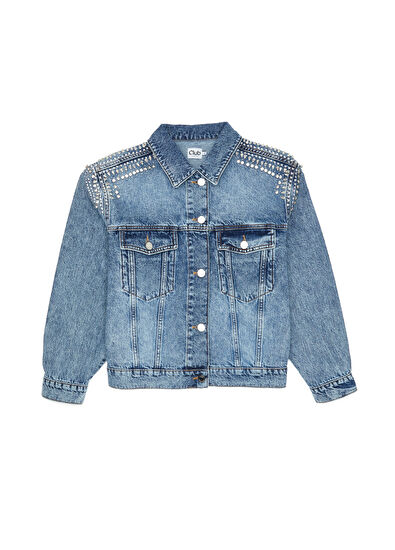 Beymen Club Mavi İşlemeli Denim Ceket - 7