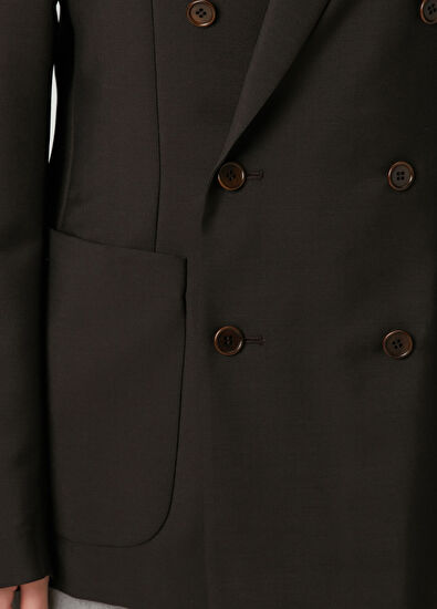Meta Campania Collective Brown Double-Breasted Wool Jacket - 5