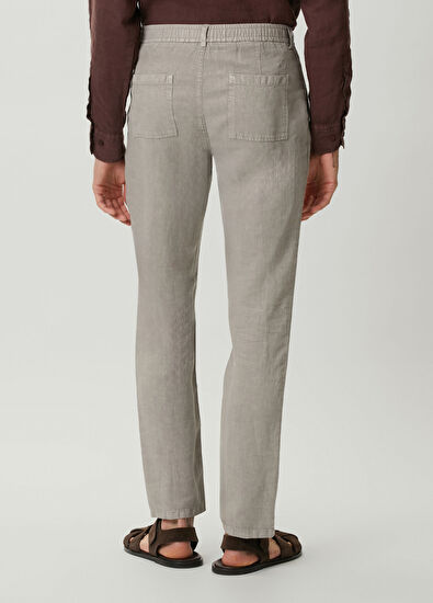 Beymen Club Grey Pleated Linen Trousers - 3