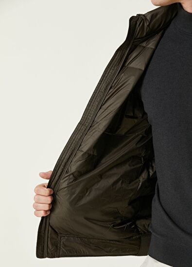 Beymen Club Khaki Hooded Quilted Vest - 9