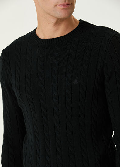 Beymen Club Black Hair Braided Sweater - 6