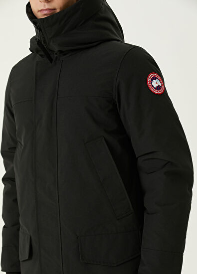 Langford Siyah Kapüşonlu Parka - Görsel 7