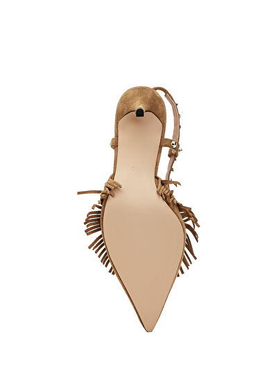 Beymen Club Camel Troklu Süet Topuklu Ayakkabı - 5