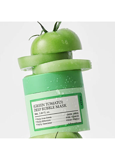 Fully Green Tomato Deep Bubble Gözenek Arındırıcı Maske 90 ml - 5