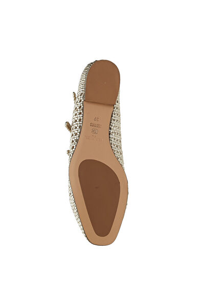 Carel Ariana Silver Women's Leather Ballet Flats - 5