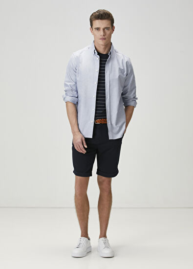 Beymen Club Comfort Fit Indigo Oxford Gömlek - 3