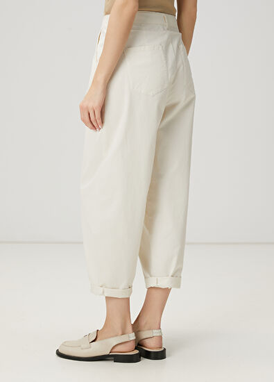 Beymen Club Kırık Beyaz Gabardin Chino Pantolon - 4