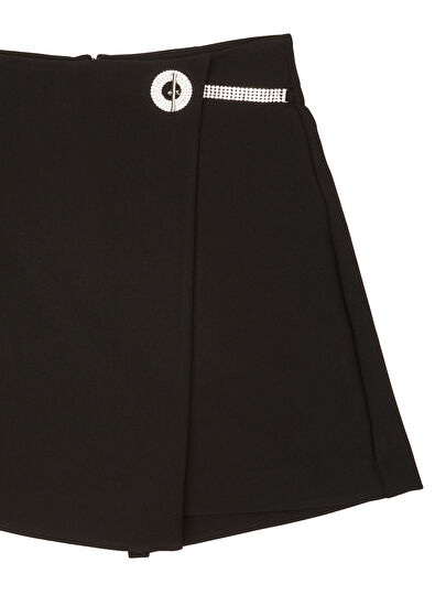 Beymen Club Mini Short Skirt With Black Stone Accessory Detail - 7