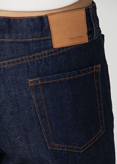 Magda Butrym Lacivert Straight Leg Jean Pantolon - 5