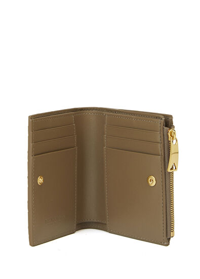 Taba Örgü Dokulu Kadın Deri Cüzdan - Görsel 5