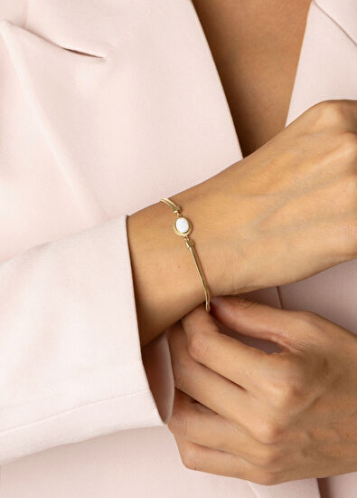 Lovely İtalyan Opal 14 Ayar Kadın Altın Bileklik - Görsel 8