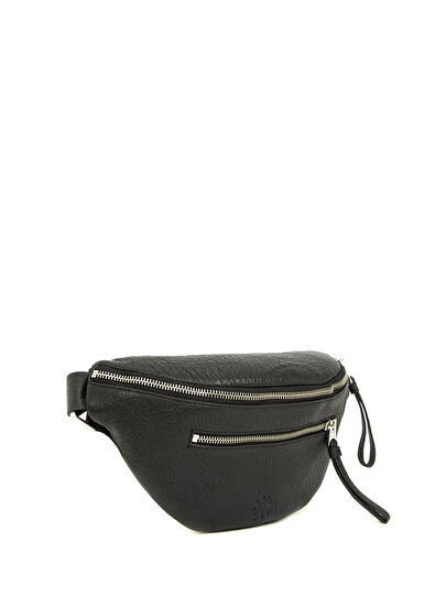 AllSaints Siyah Erkek Deri Bel Çantası - 3