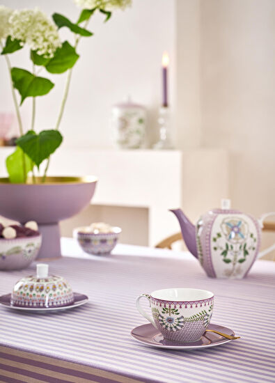 Pip Studio Lily Lotus Porselen 2li Çay Fincanı Seti - 5