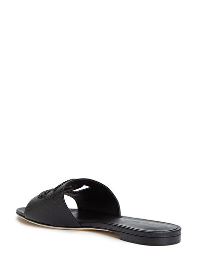 Siyah Kadın Deri Terlik - Görsel 4