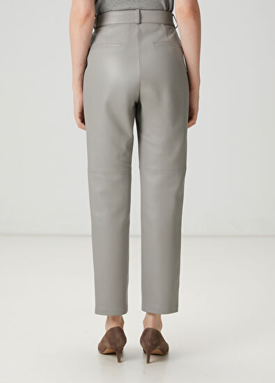 Beymen Club Gri Deri Pantolon - 4