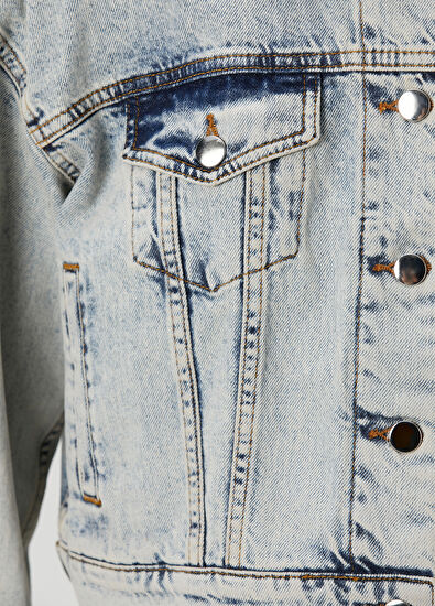 Beymen Club Light Blue Short Denim Jacket - 5