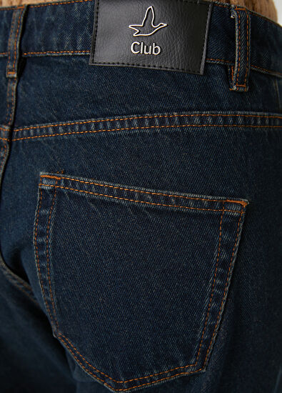 Beymen Club Koyu Mavi Geniş Paça Jean Pantolon - 7