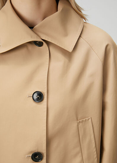 Beymen Club Beige Gabardine Coat - 7