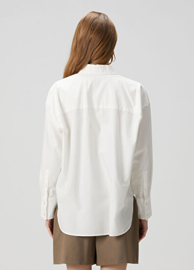 Beymen Club Off-White Oxford Shirt - 5