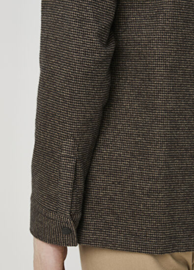 Beymen Club Siyah Kahverengi Dokulu Dış Gömlek - 6