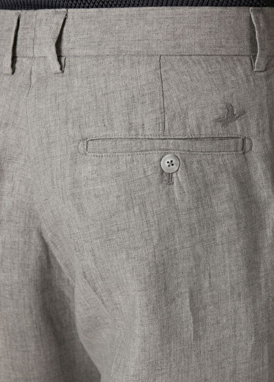 Beymen Club Gri Tek Pileli Keten Pantolon - 5