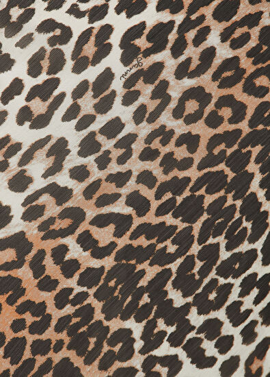 Ganni Leopar Desenli Maksi Şifon Etek - 4