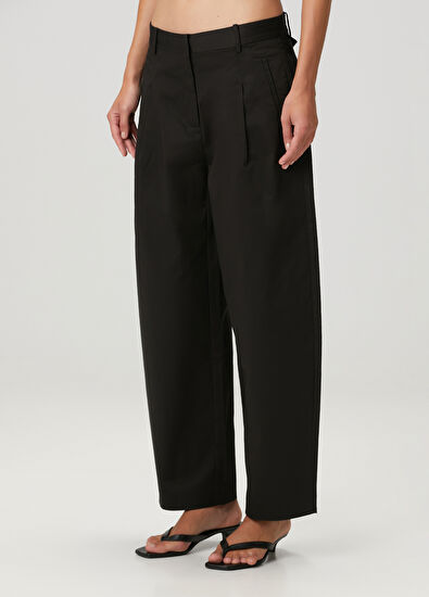 St. Agni Siyah Pile Detaylı Organik Pamuk Pantolon - 3