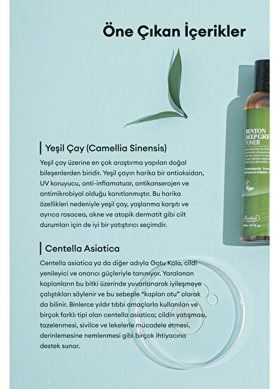 Benton Deep Green Tea Toner Yeşil Çay Tonik 150 ml - 7