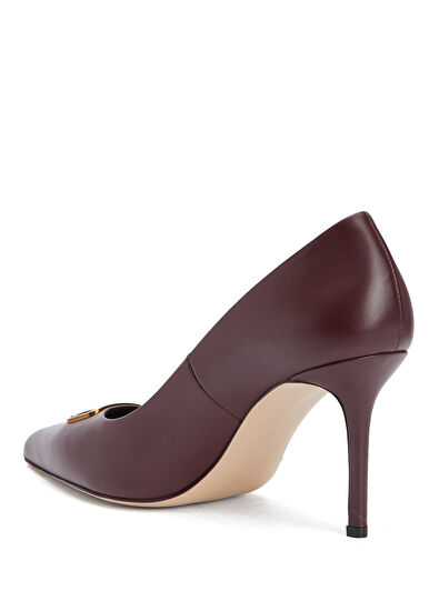 Beymen Club Bordo Deri Stiletto - 3