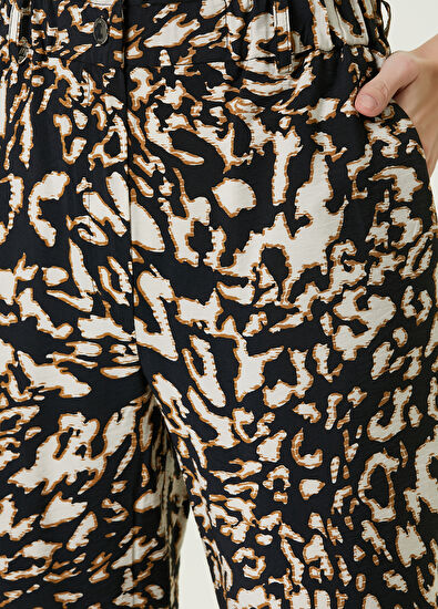 Beymen Club Black Leopard Print Pants - 4