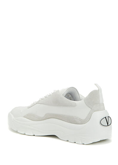 Beyaz Erkek Deri Sneaker - Görsel 5