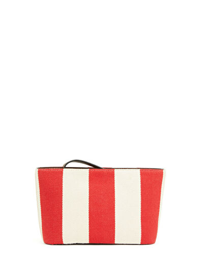 Beymen Club Kırmızı Çizgili Kadın Canvas El Portföyü - 4