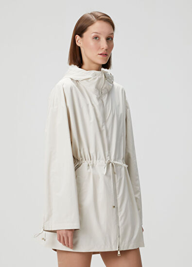 Saverne Krem Kapüşonlu Ceket - Görsel 4