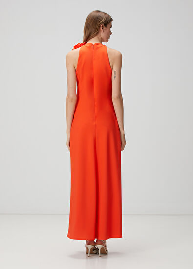 Beymen Club Coral Maxi Evening Dress - 6