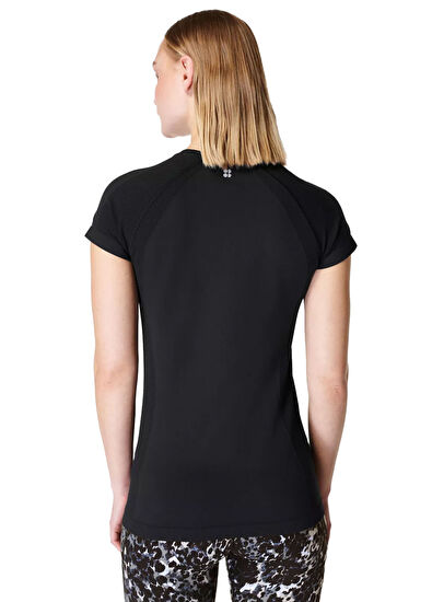 Sweaty Betty Athlete Seamless Workout Siyah Kadın Koşu Atleti - 4