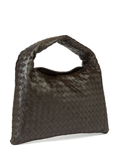 Hop Koyu Kahverengi Kadın Deri Çanta - Görsel 4