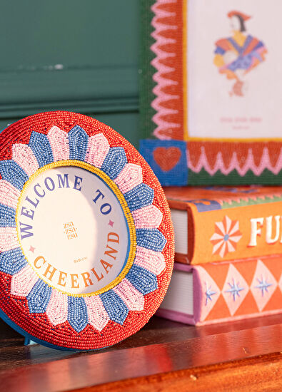 Zsa Zsa Zsu Dadrı Colored Glass Bead Wooden Frame 17 cm - 5