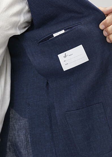Beymen Club Navy Blue Linen Jacket - 9