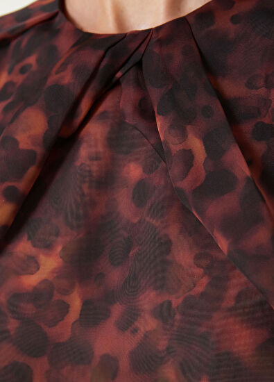 Beymen Collection Kahverengi Burgu Detaylı Bluz - 5