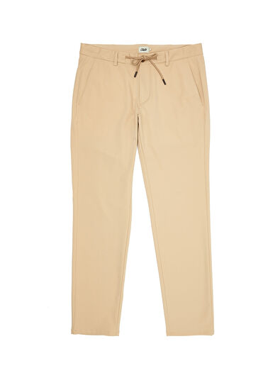 Beymen Club Bej Beli Kordonlu Pantolon - 7