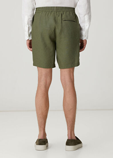 Beymen Club Gren Waist Corded Linen Shorts - 3