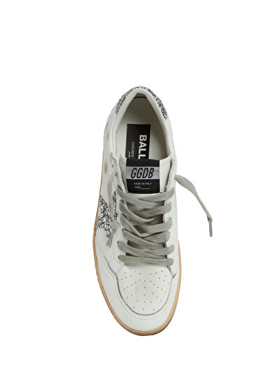 Ball Star Beyaz Gold Kadın Deri Sneaker - Görsel 6